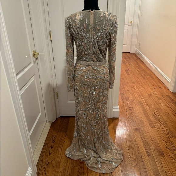 NWT Mac Duggal Sequin Column Gown Style # 5124 Size 8 Mocha - Picture 5 of 12